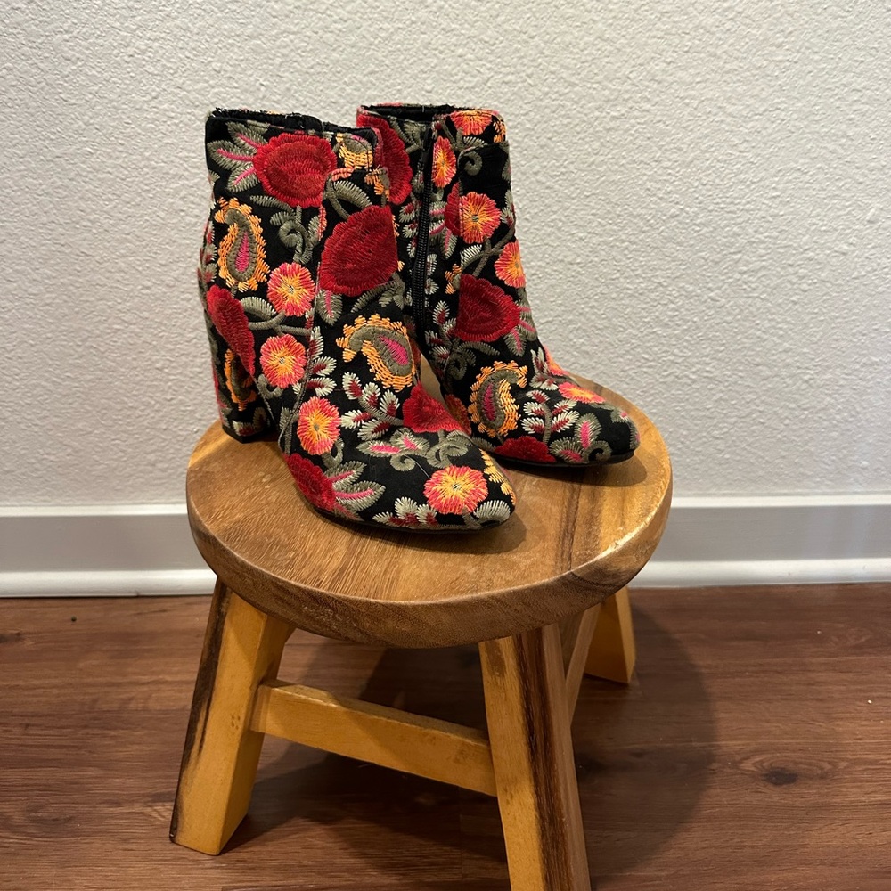 MIA Embroidered Floral Booties